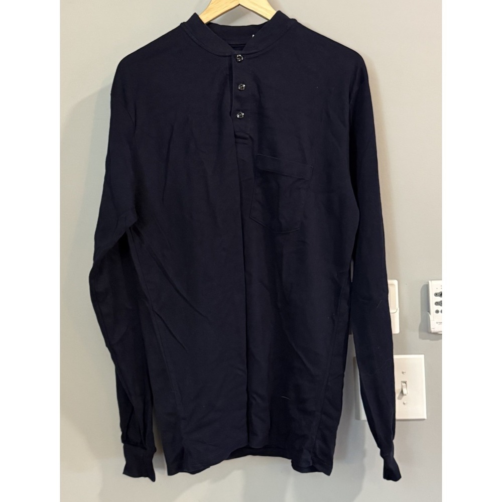 Bulwark‎ FR Shirt Henley Flame Resistant Workwear Long Sleeve Pullover Medium